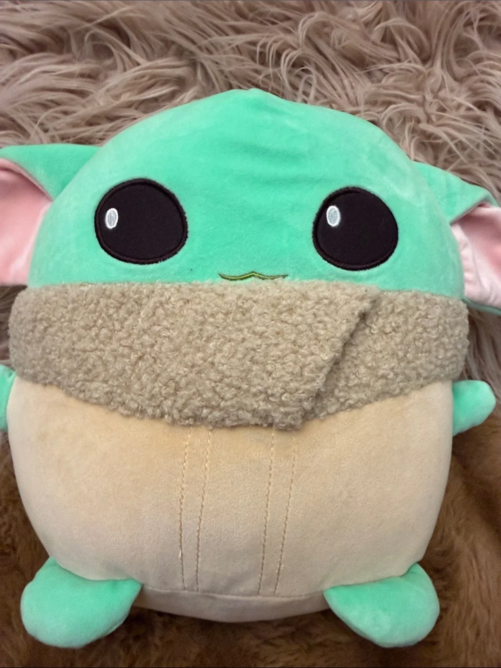 Star Wars Baby Yoda Plush Toy in Mint Green and Pink